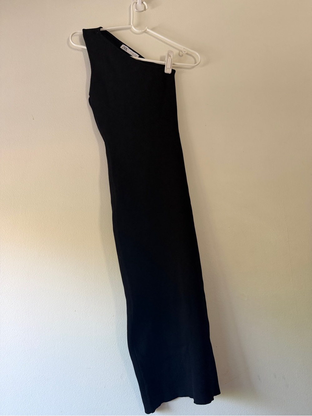 Zara Black Ribbed Dress